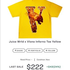 VLONE x Juice Wrld . Legends never die shirt M